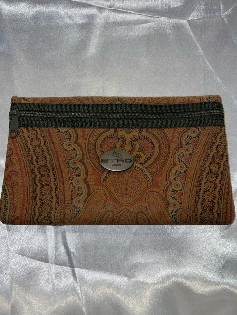 Etro Brown and Tan Zip Pouch